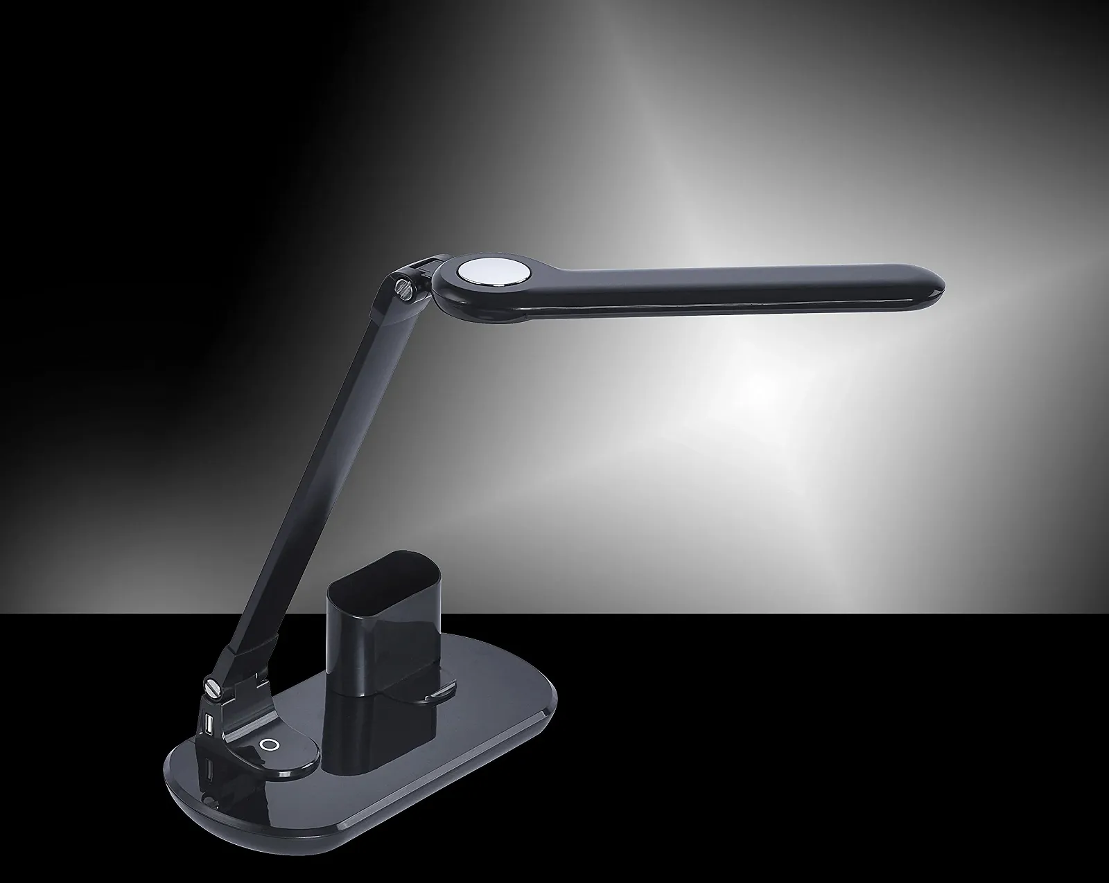 Настільна лампа для кабінету Leuchten Direkt Leon 11532-18 4.8 Вт теплий білий чорна USB, фото №8