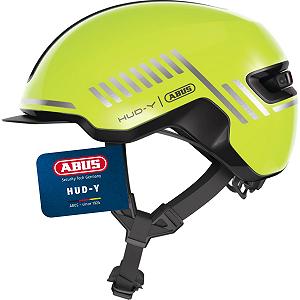 Шлем ABUS Urban HUD-Y с магнитным, перезаряжаемым LED задним фонарем и магнитной застежкой - Фото 1