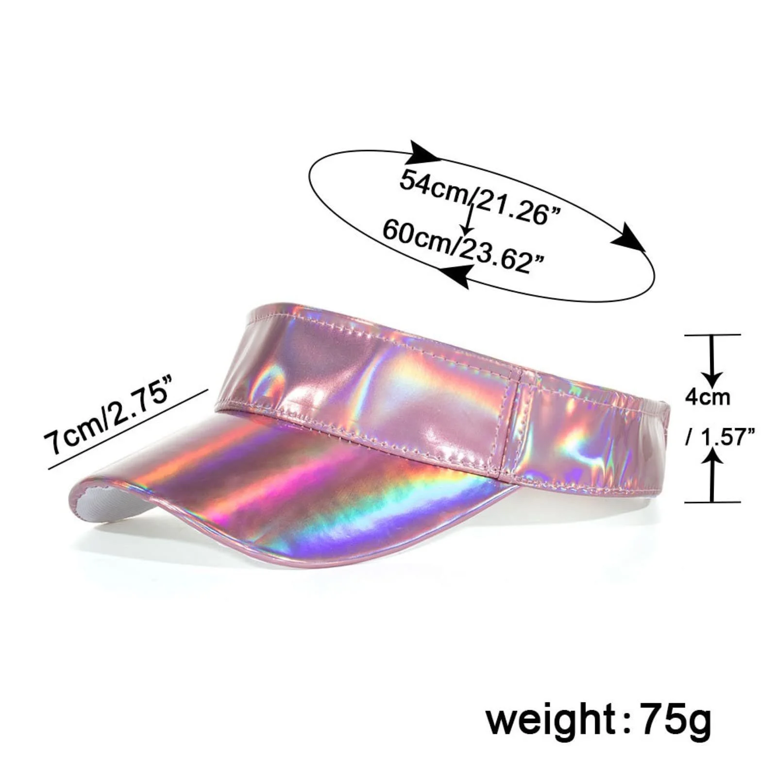 Кепка-козырек RUIRUILICO PU регулируемая разноцветная, фото №3