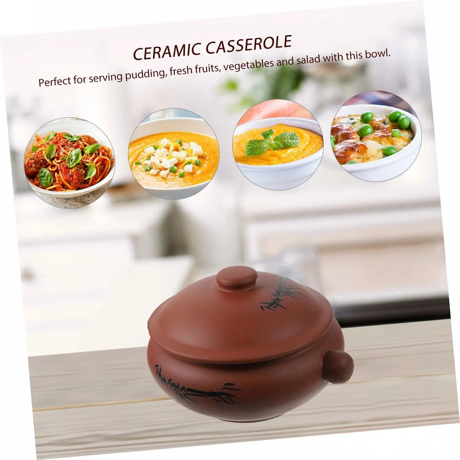 Керамическая кастрюля Cabilock с антипригарным покрытием для супов и тушения, фото №7