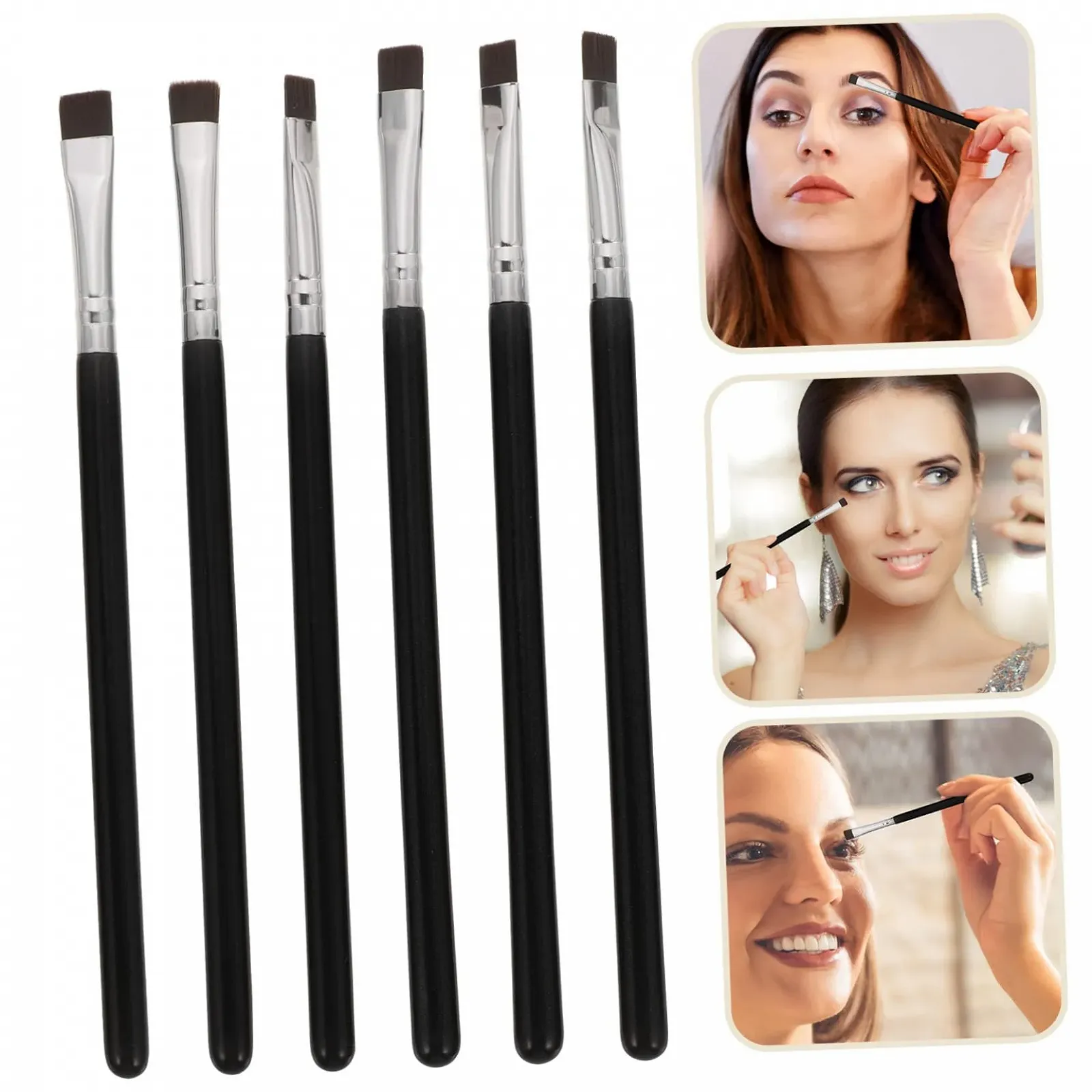 Пензлі minkissy Плоский для брів, тіней, фото №2