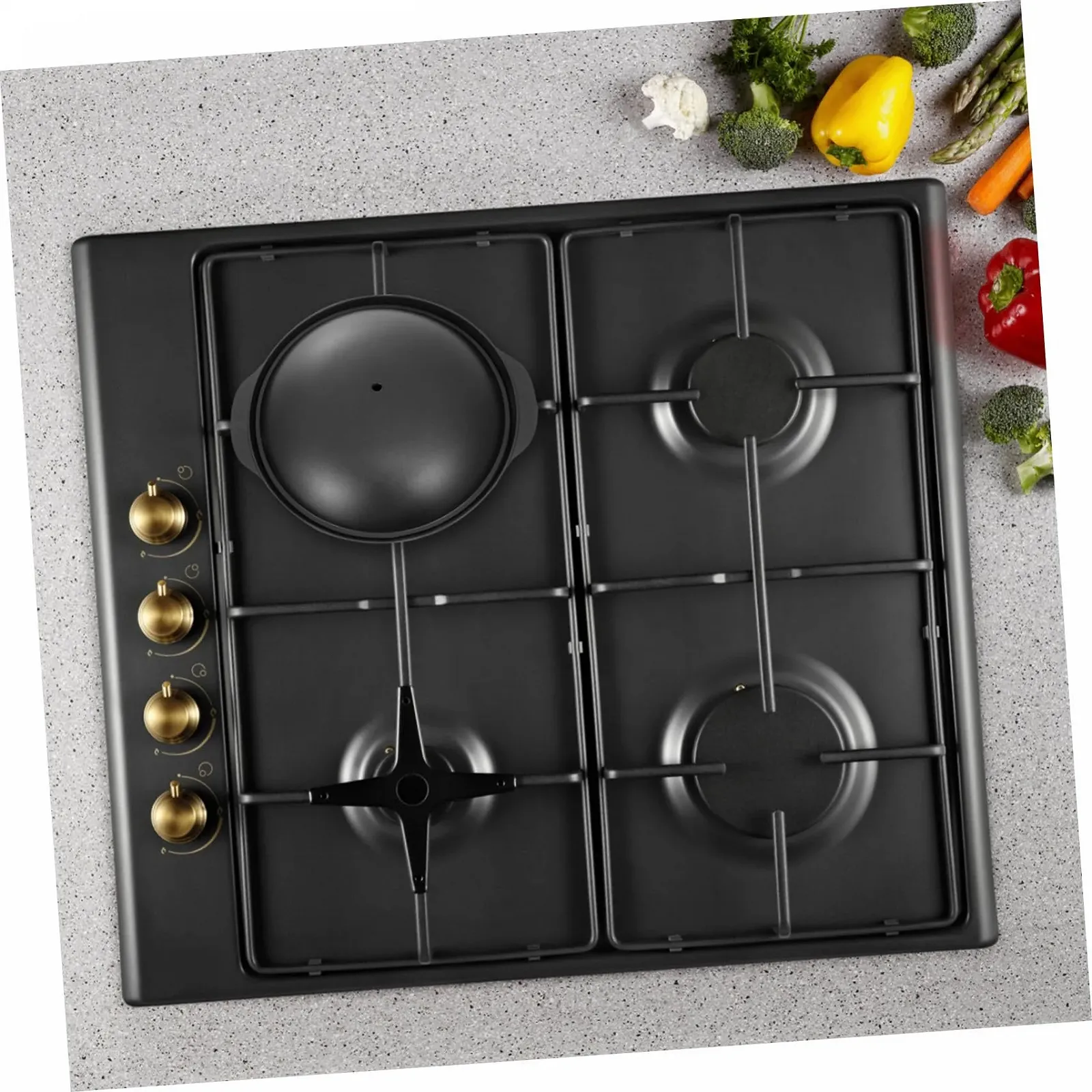 Кастрюля-жаровня VALICLUD алюминиевая антипригарная черная для риса и курицы, фото №2