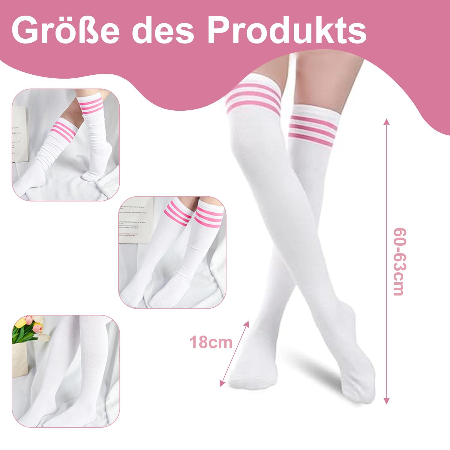 Шкарпетки вище коліна жіночі, фото №3