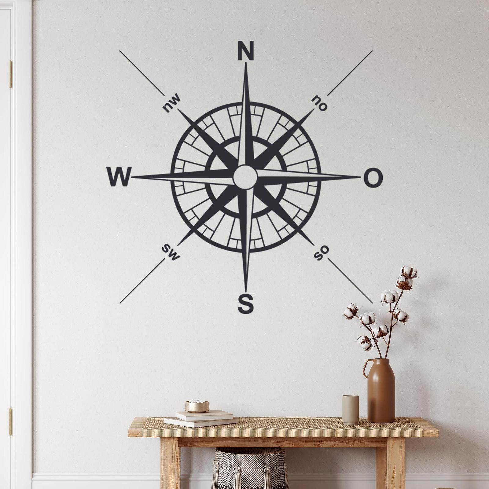 Наклейка на стіну GRAZDesign Compass 30 x 30 см Чорна (070), фото №1 Наклейка на стіну GRAZDesign Compass 30 x 30 см Чорна (070), фото №1