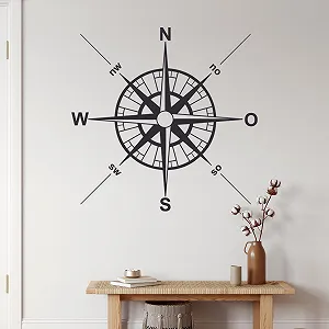 Наклейка на стіну GRAZDesign Compass 30 x 30 см Чорна (070) - Фото 1