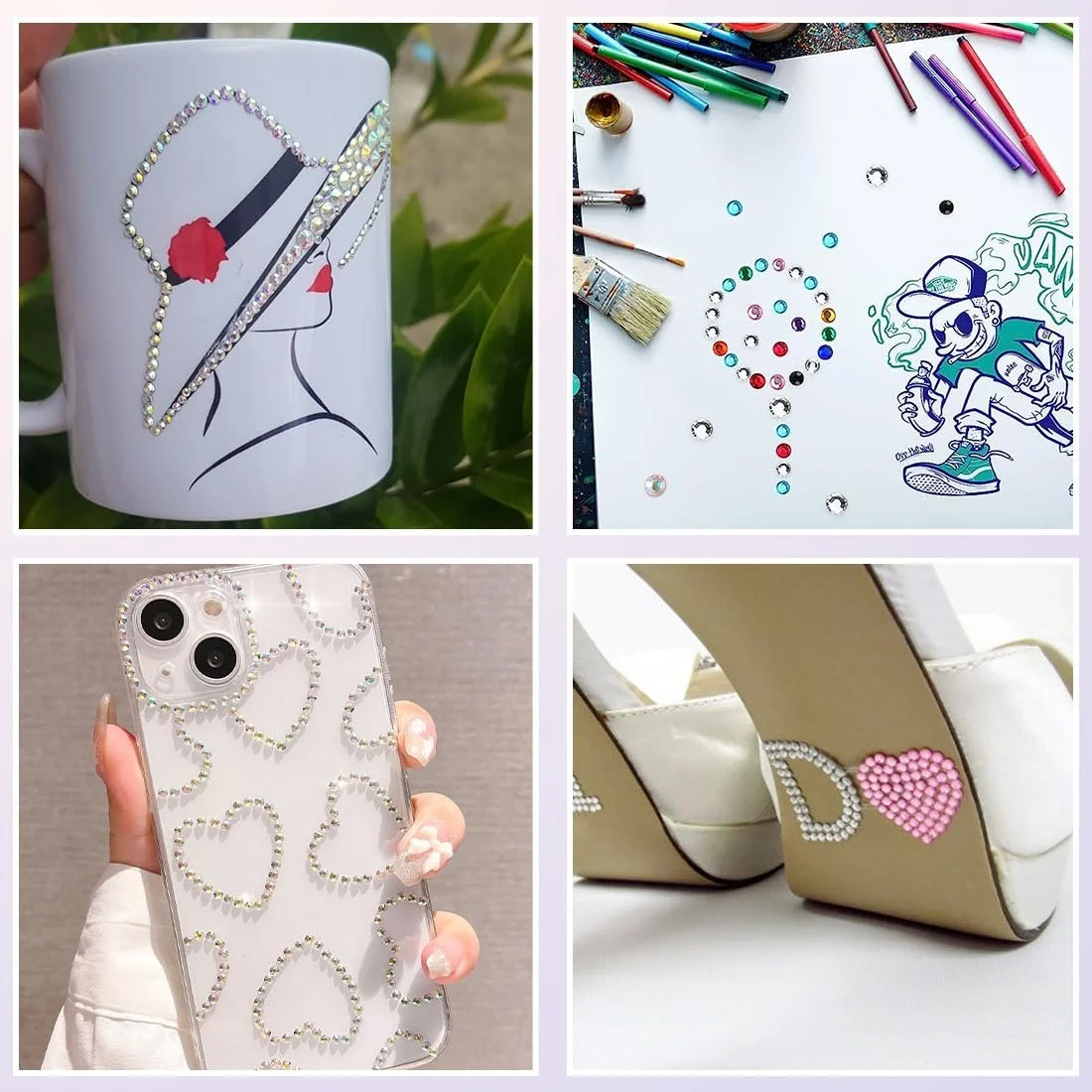 Стразы Самоклеящиеся FUKPO, 400 шт, Разноцветные, фото №7