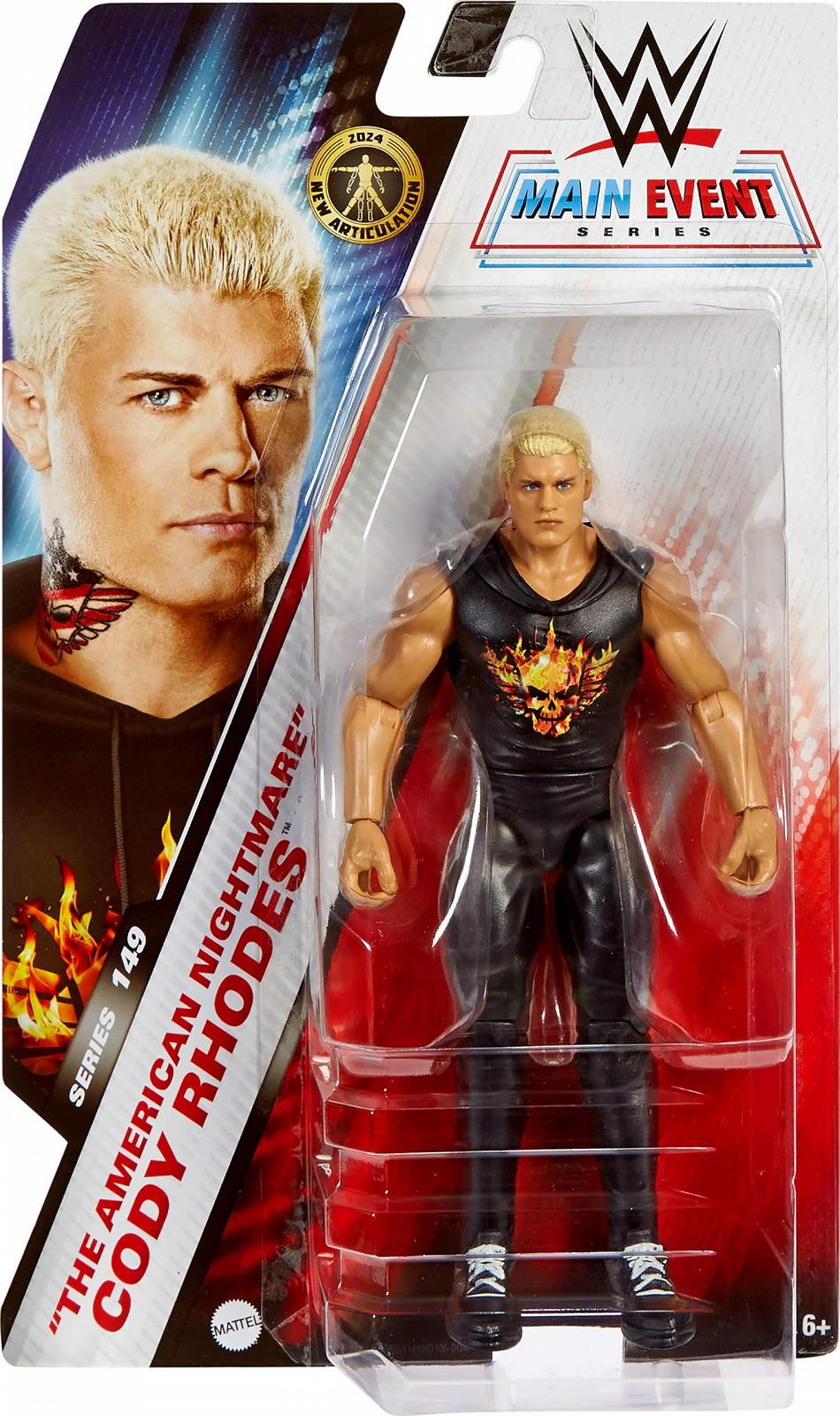Фигурка Mattel WWE Cody Rhodes, 15 см, с 10 точками артикуляции и реалистичным внешним видом, фото №2