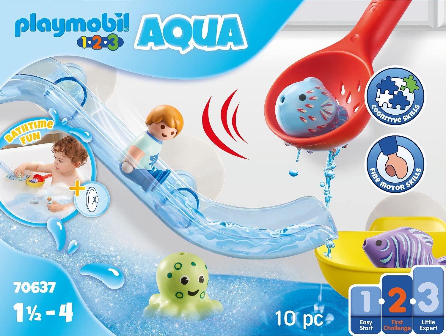 Іграшка для ванни Playmobil 1.2.3 Aqua 70637 Весела риболовля з морськими тваринами, фото №3