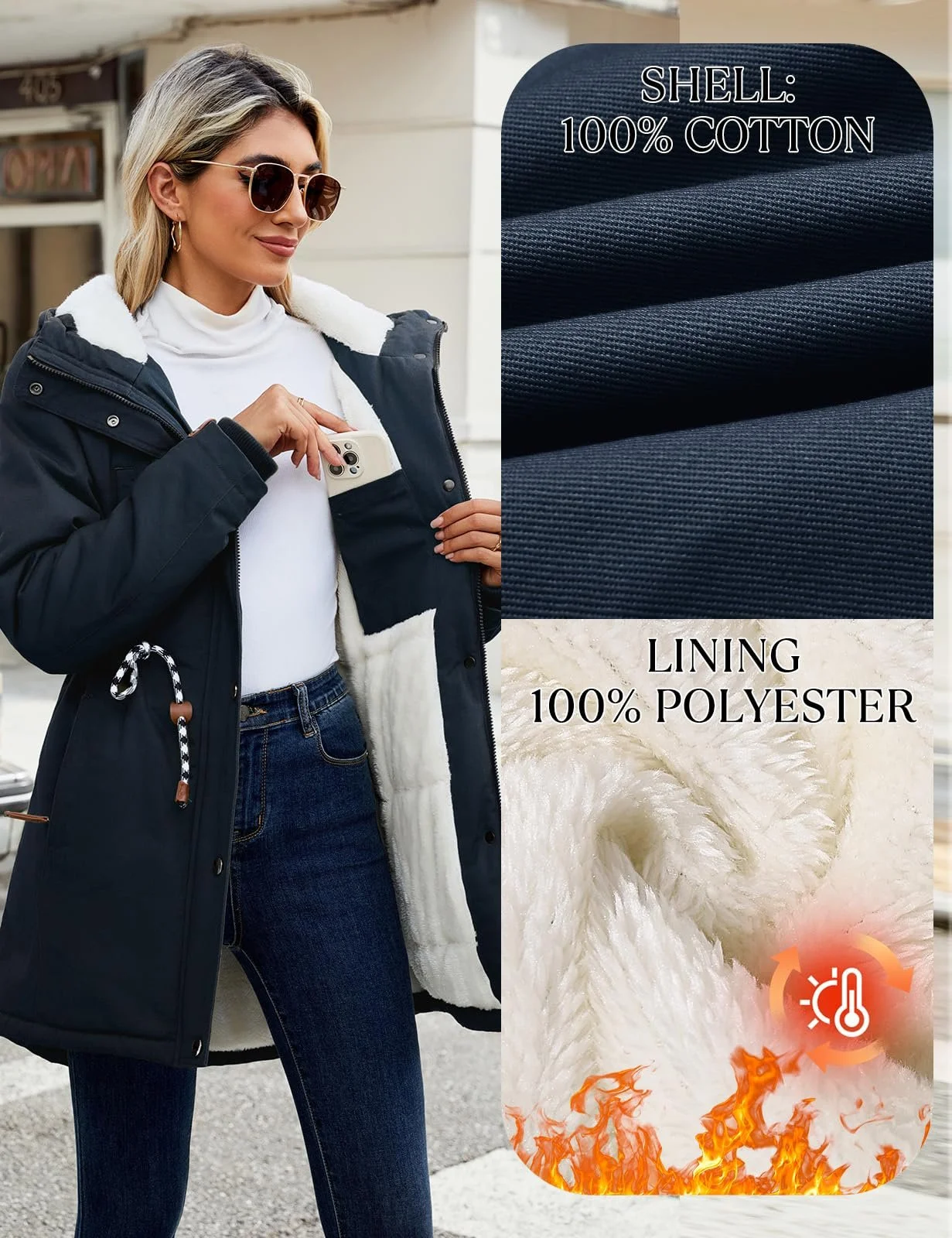 Жіноча зимова куртка TOMEEK, фото №4