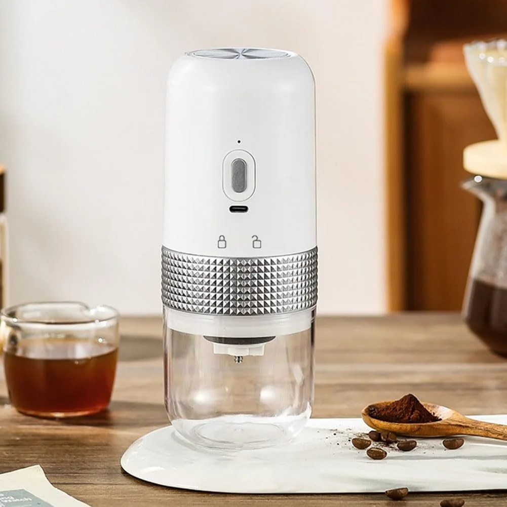 Электрическая кофемолка Feegow, портативная, USB, аккумуляторная, белая, фото №6