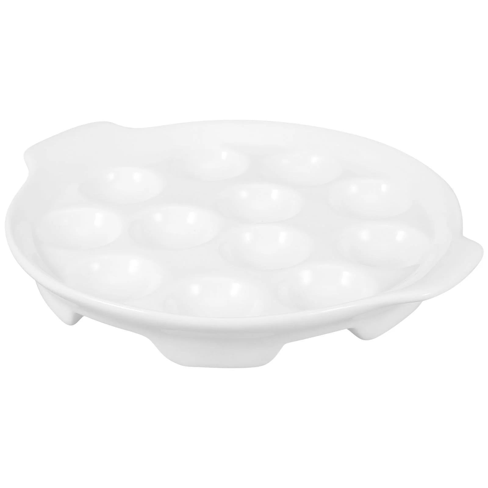 Форма для запекания улиток керамическая TOYANDONA на 12 ячеек с ручками 10 дюймов White, фото №1