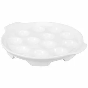 Форма для запекания улиток керамическая TOYANDONA на 12 ячеек с ручками 10 дюймов White - Фото 1