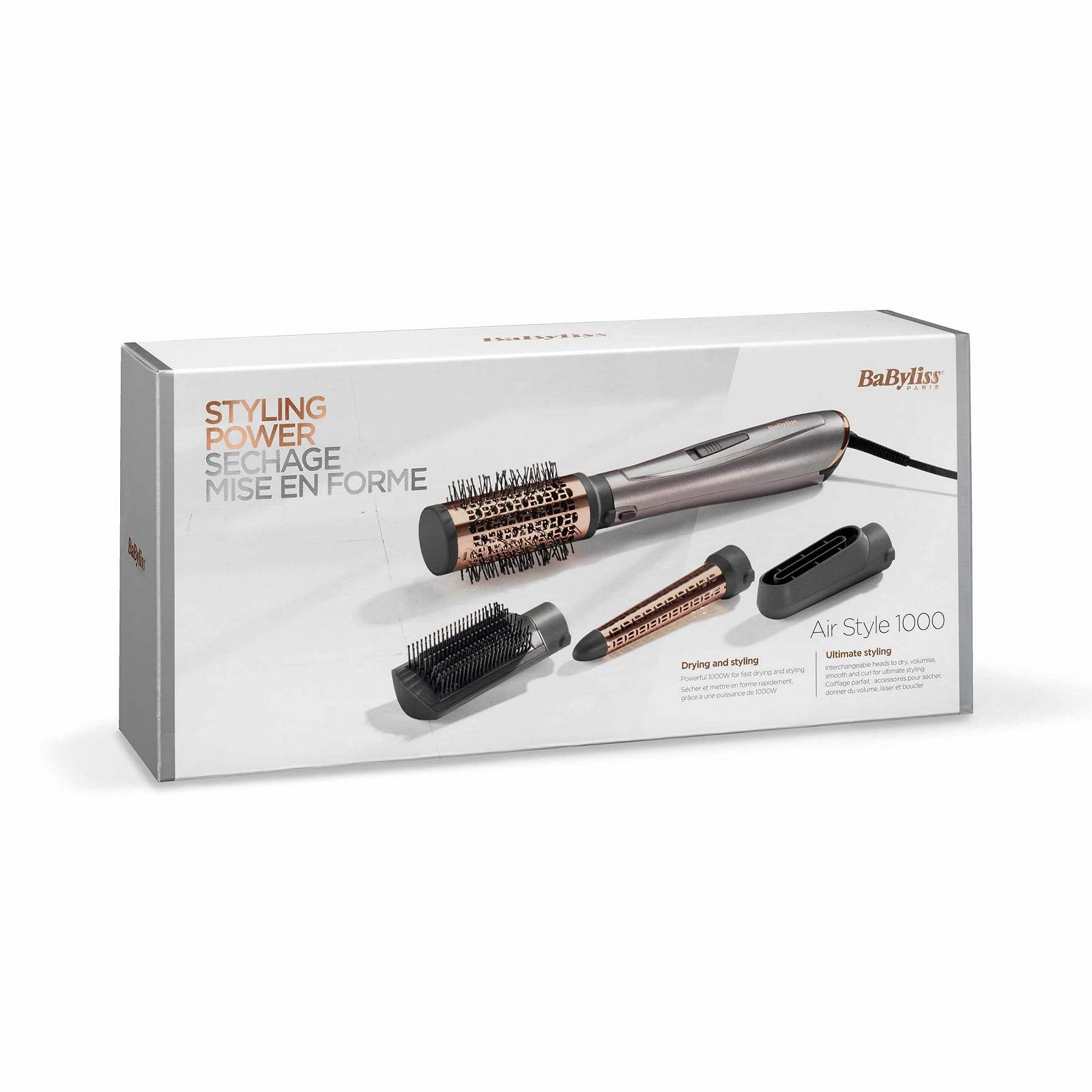 Фен-щітка BaByliss Air Style 1000 AS136E 1000 Вт з 4 насадками Silver Rose Gold, фото №9 Фен-щітка BaByliss Air Style 1000 AS136E 1000 Вт з 4 насадками Silver Rose Gold, фото №9