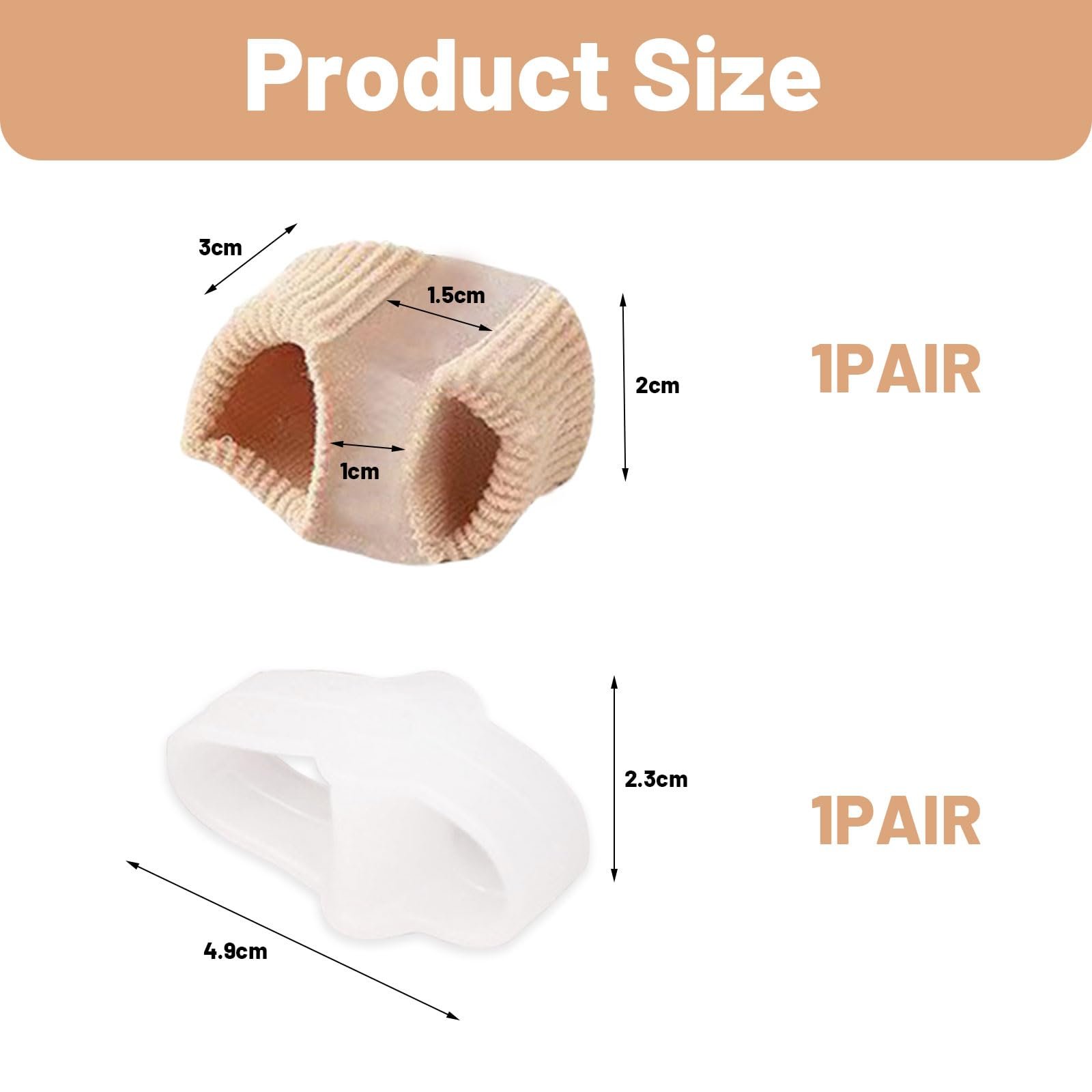 Роздільник для великого пальця ноги Гелевий коректор вальгусної деформації 2 шт., фото №2 Роздільник для великого пальця ноги Гелевий коректор вальгусної деформації 2 шт., фото №2