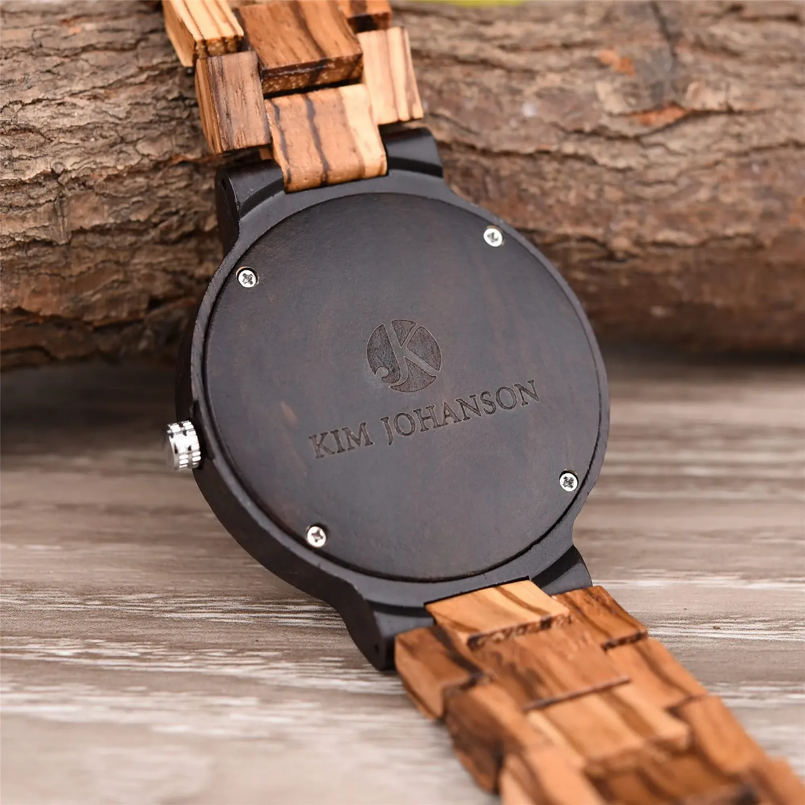 Мужские часы Kim Johanson Деревянные Сталь *Light Week* с датой и днем Недели Кварцевые Аналоговые Веганские Коричневые, фото №6 Мужские часы Kim Johanson Деревянные Сталь *Light Week* с датой и днем Недели Кварцевые Аналоговые Веганские Коричневые, фото №6