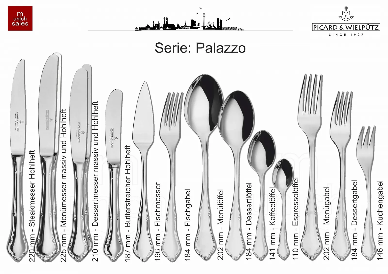 Набор рыбных столовых приборов Picard & Wielpütz Palazzo 6121, 2 пары, фото №3