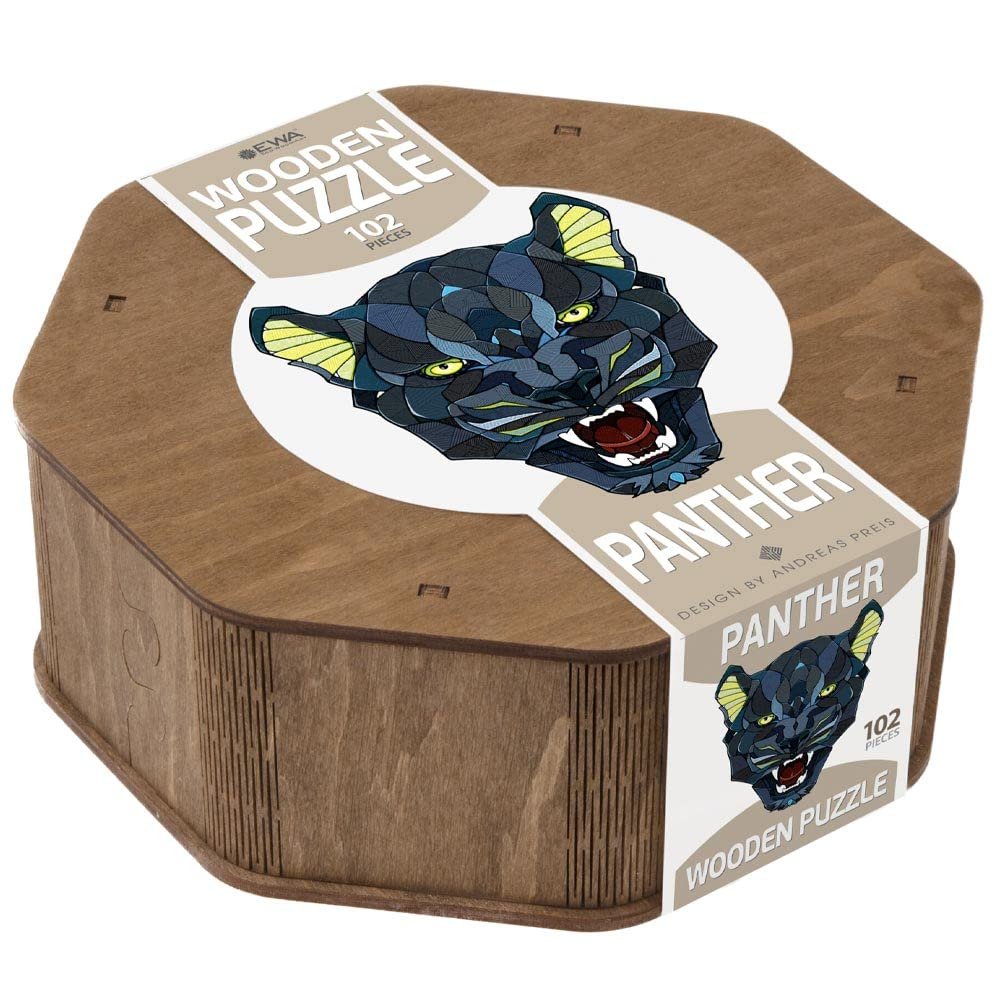 Пазл деревянный EWA Eco-Wood-Art Panther 102 детали разноцветный, фото №2