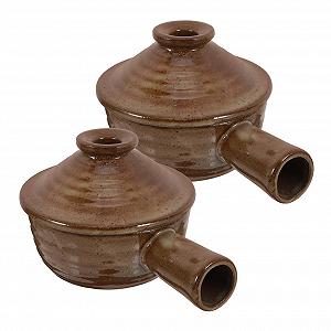 Ківш для тушкування Zerodeko керамічний Набір 2 шт. Круглий з кришкою - Фото 1