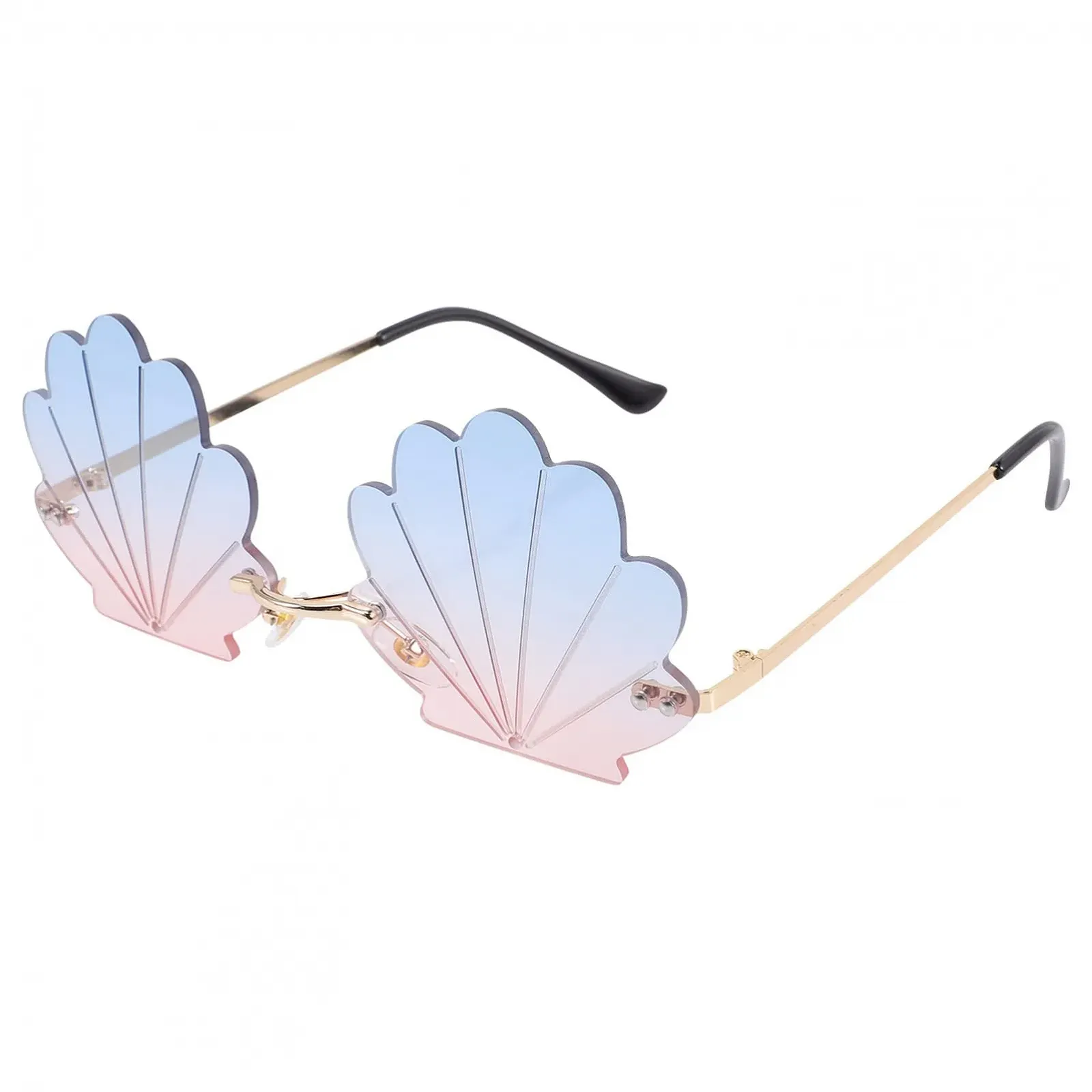 Солнцезащитные очки Toddmomy в форме раковины без оправы, фото №1