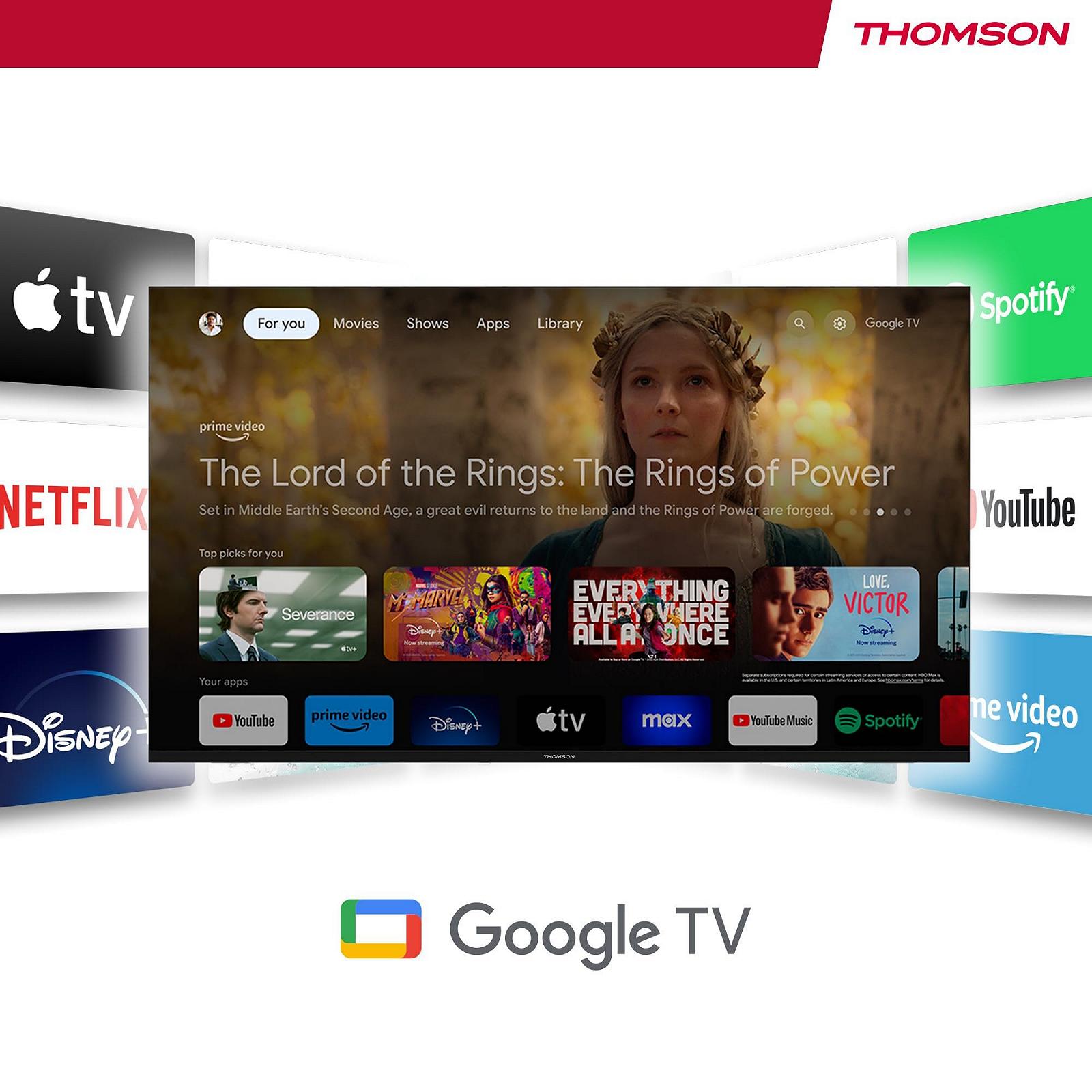 ТВ-приставка THOMSON Google TV Streaming Box 240 4K UHD Google Assistant Wi-Fi Bluetooth 5.0 HDMI 2.1 Dolby Atmos Dolby Digital+ HDR10 2 ГБ RAM 8 ГБ Memory, фото №8