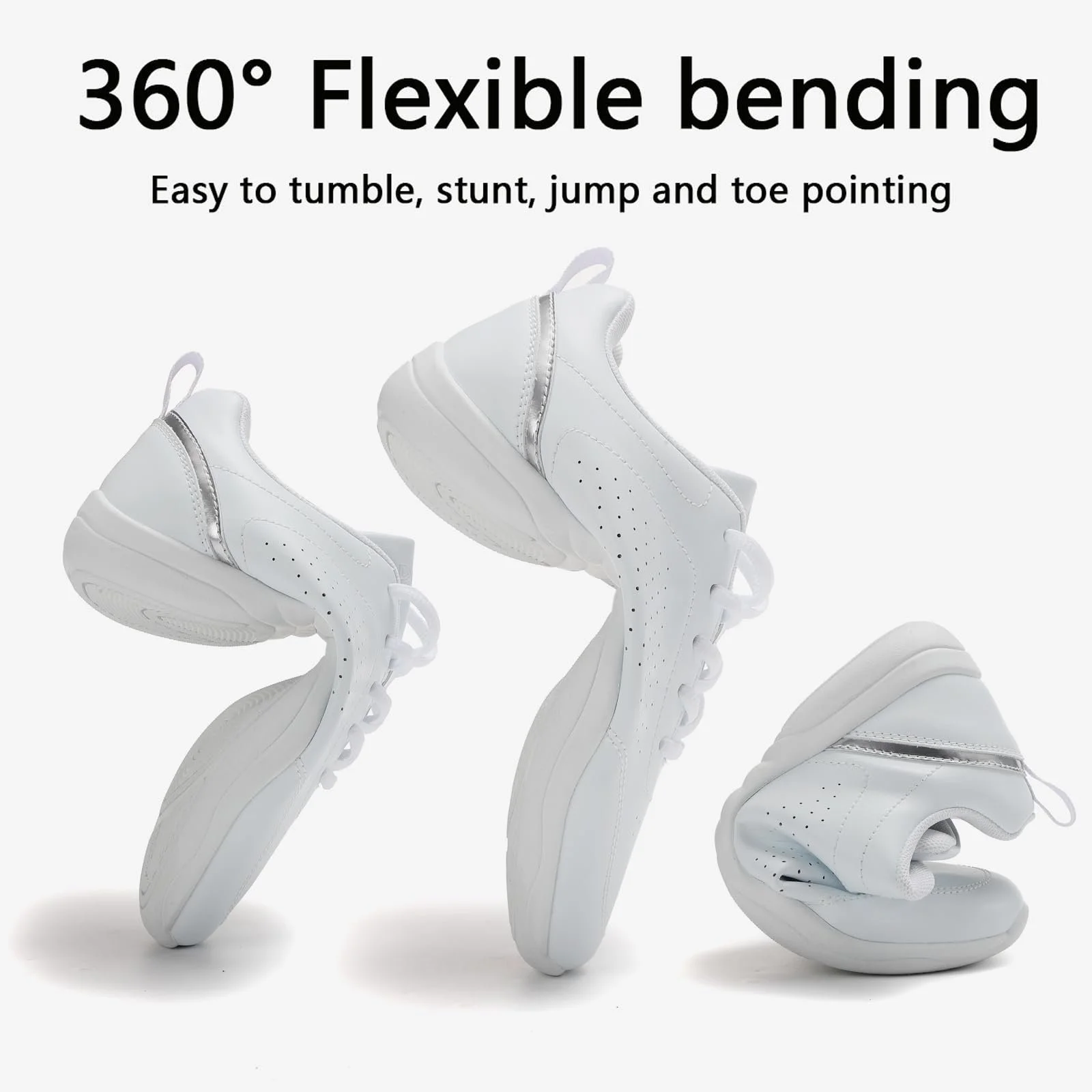 Кроссовки для черлидинга Cheerleader Танцевальные для соревнований Дышащие Гибкие Спортивные для девочек, фото №3