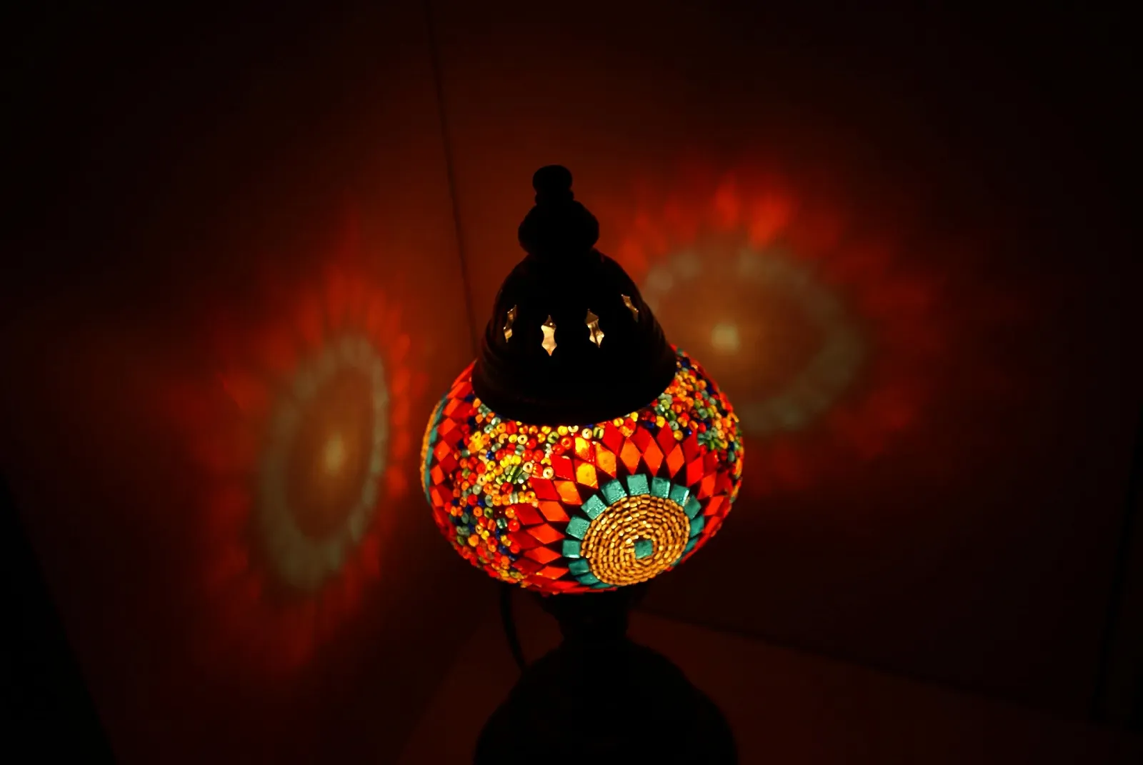 Настільна лампа Samarkand Lights M Мозаїчна Східна Різнокольорове коло, фото №3