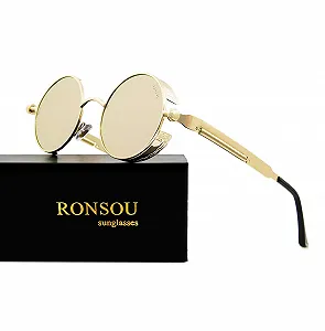 Солнцезащитные очки Круглые Ronsoui Steampunk Polarised Vintage Ретро UV400 Защита Металлическая оправа цена на synthetic.ua - Фото 1 Солнцезащитные очки Круглые Ronsoui Steampunk Polarised Vintage Ретро UV400 Защита Металлическая оправа synthetic.ua - Фото 1