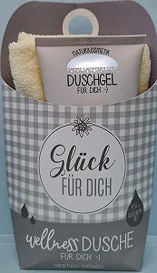 Подарунковий набір LaVida Relax Wellness Shower Glück für Dich гель для душу та рушник з органічної бавовни synthetic.ua - Фото 1