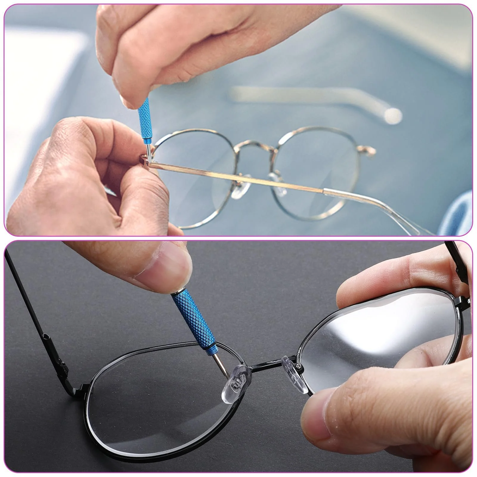 Комплект Міні викрутки для окулярів Кольоровий ремонтний набір, фото №5