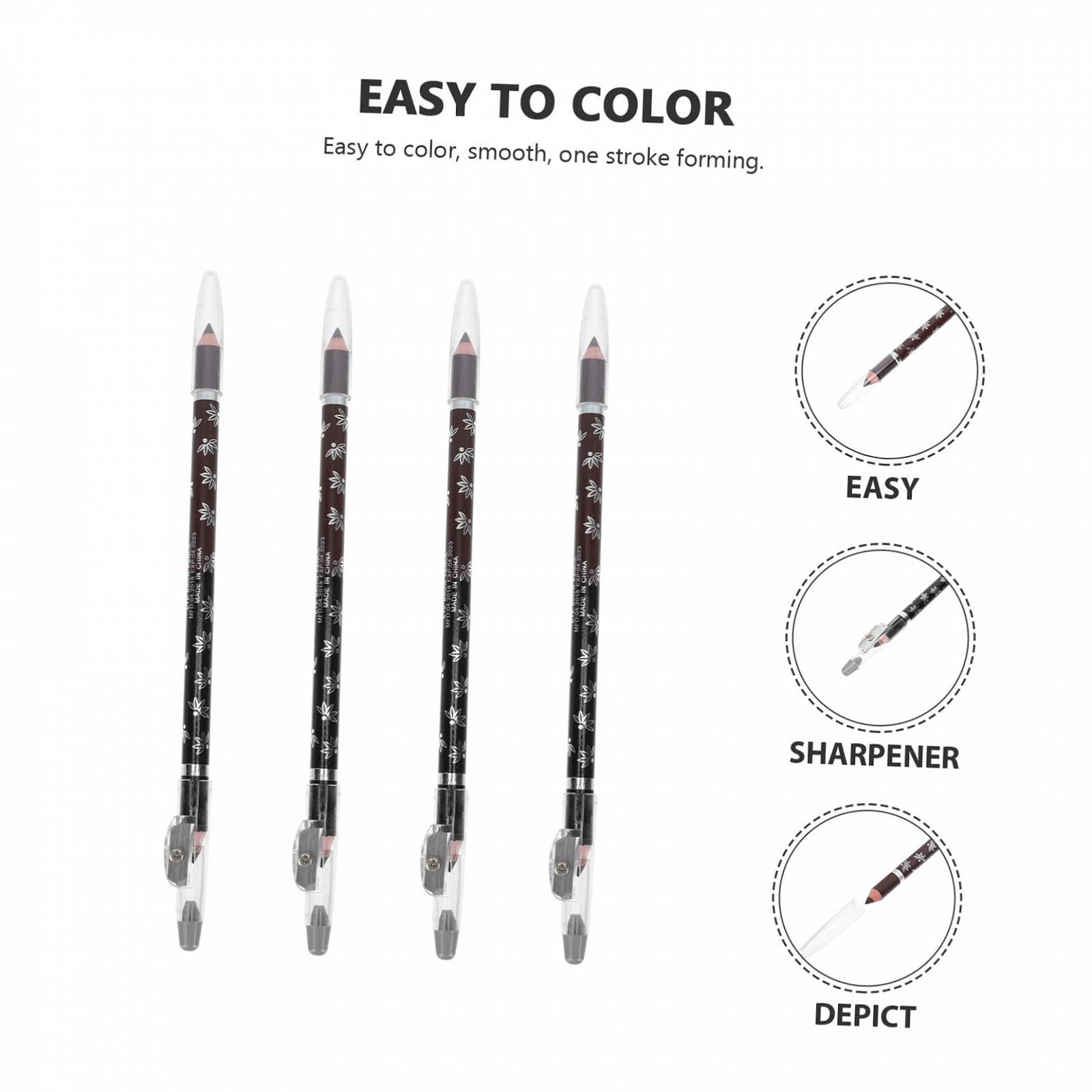 Олівець Minkissy для брів 24 шт двосторонній механічний олівець трикутний з точилкою, фото №2