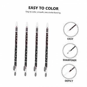 Карандаш Minkissy для бровей 24 шт двусторонний механический карандаш треугольный с точилкой synthetic.ua - Фото 1