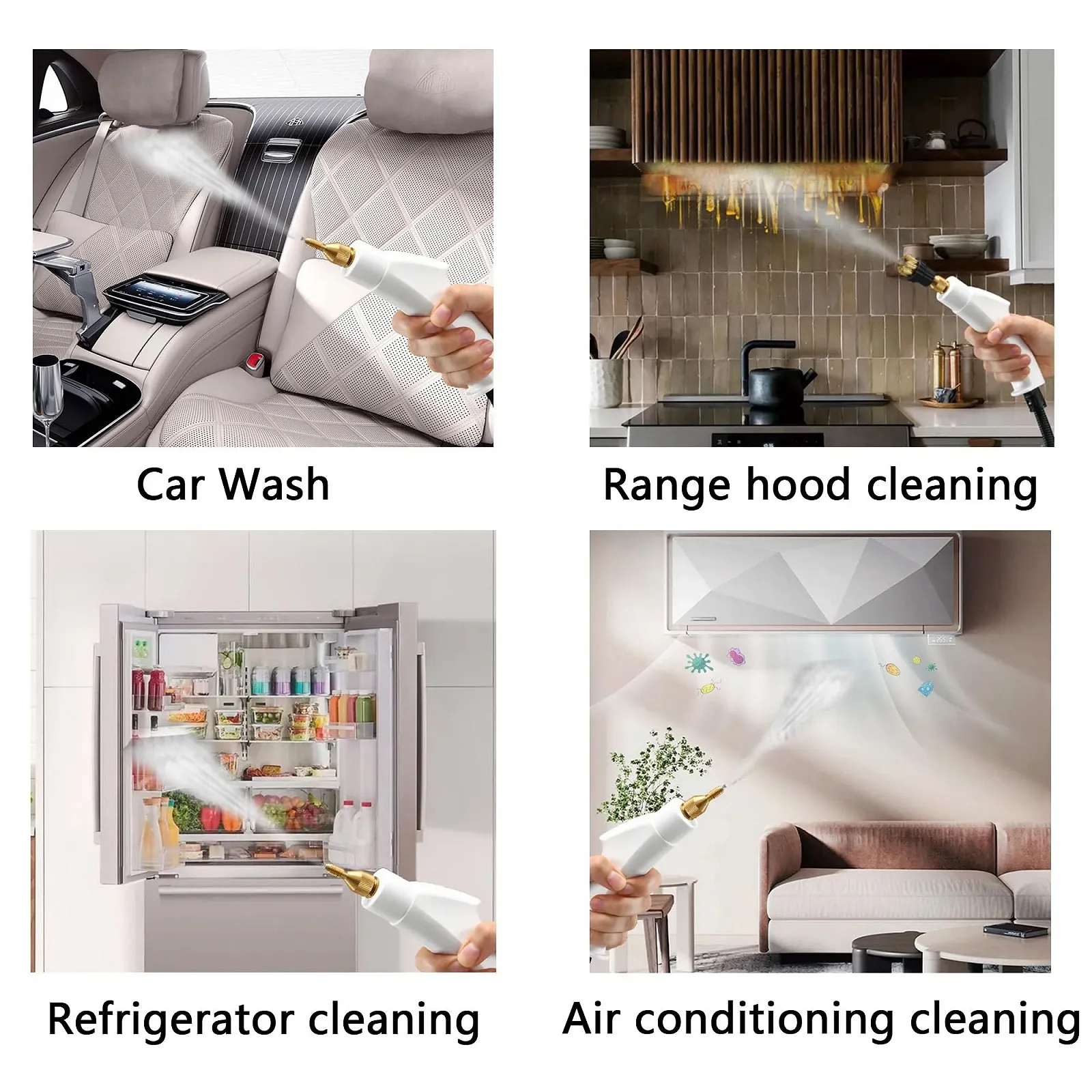 Пароочисник WYFCR ручний ABS Білий, фото №3 Пароочисник WYFCR ручний ABS Білий, фото №3