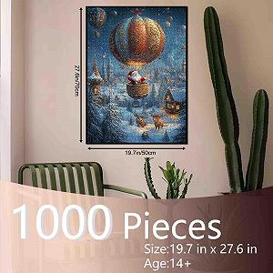 Пазл Tucocoo Santa Christmas Hot Air Balloon 1000 деталей synthetic.ua - Фото 1