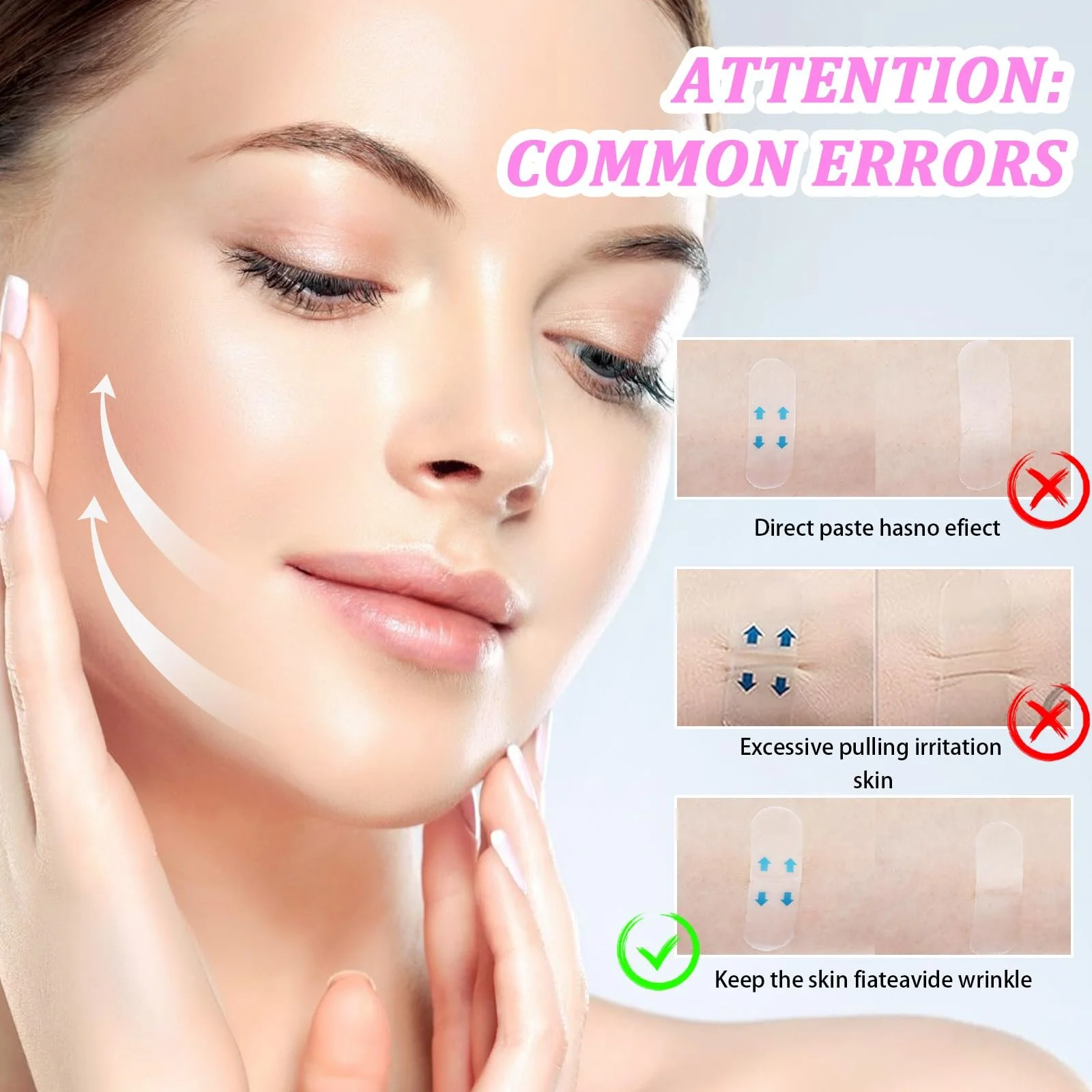 Тейп для обличчя Sibba, 160 шт, невидимі ліфтинг-стрічки, миттєва підтяжка, фото №5 Тейп для обличчя Sibba, 160 шт, невидимі ліфтинг-стрічки, миттєва підтяжка, фото №5