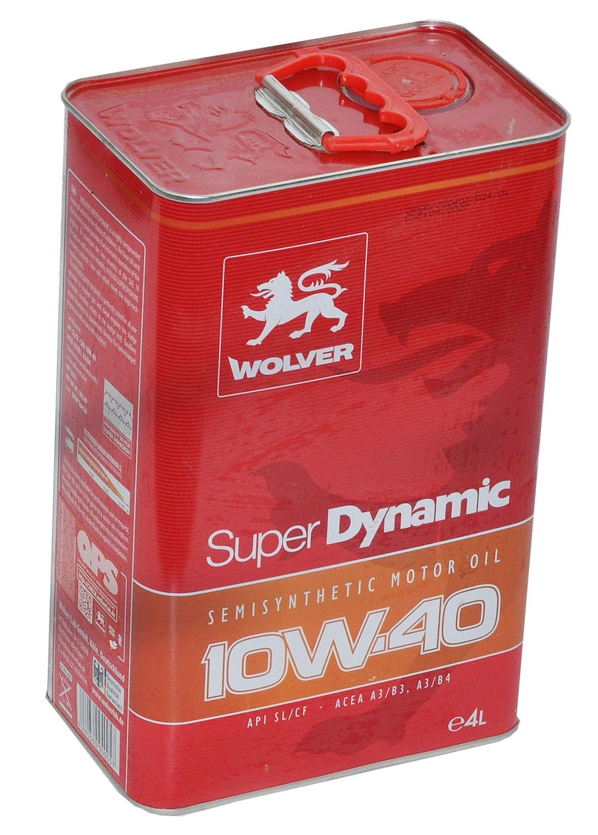 Масло Wolver Super Dynamic 10W-40 API SL/CF ACEA A3/B3, A3/B4) 4л арт.смаз433, фото №2