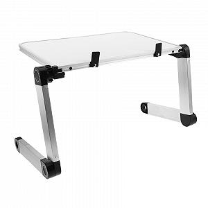 Подставка для компьютера Happyyami Регулируемая подставка для ноутбука Подставка для компьютерной башни Подставка для ноутбука для стола Подставка для ноутбука для кровати Стоячий стол Алюминиевый сплав - Фото 1