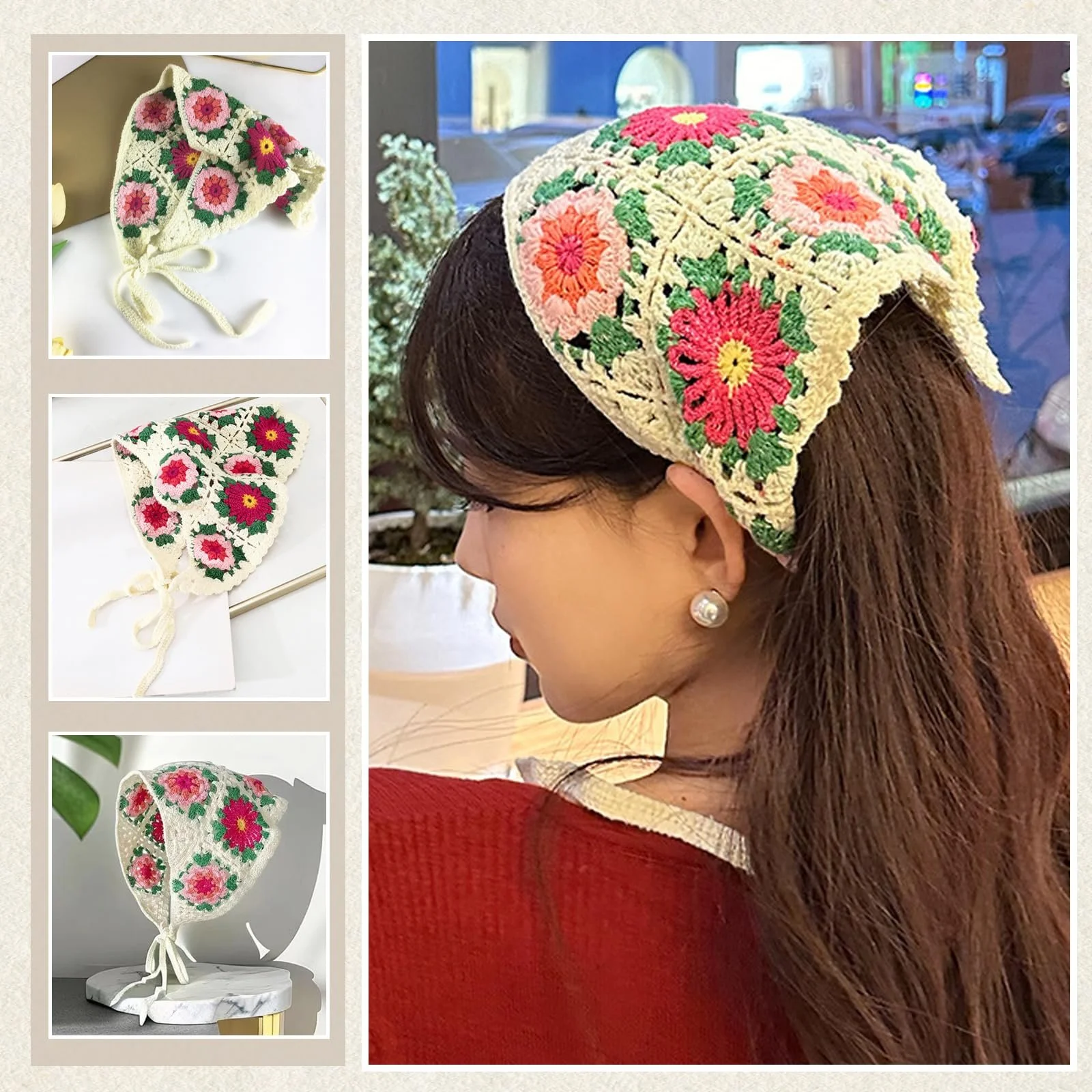 Набір богемних пов'язок на голову для жінок, 4 шт., фото №5 Набір богемних пов'язок на голову для жінок, 4 шт., фото №5