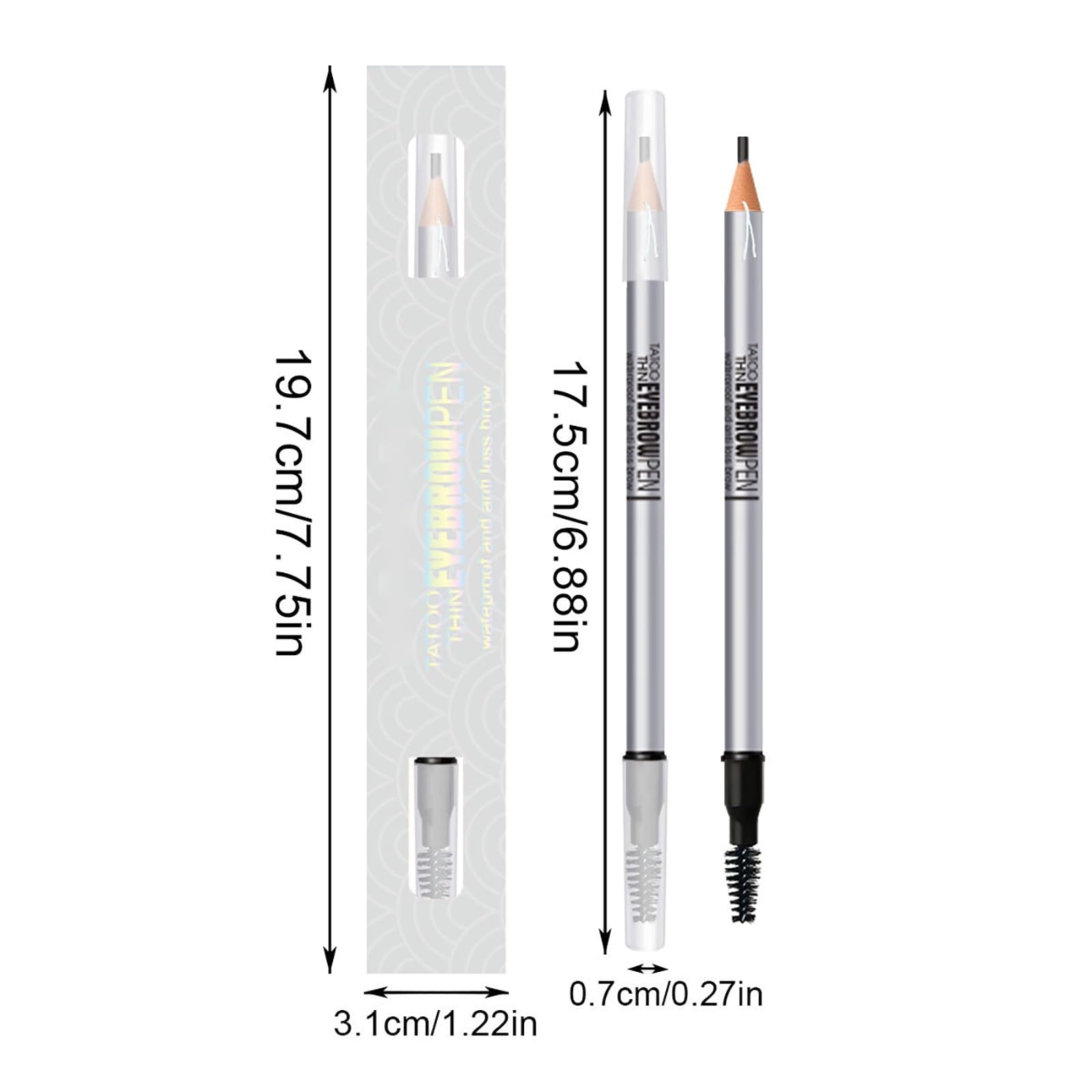 Карандаш для бровей Double Head Eye Pencil Extremely Thin Triangular Eyebrow Pencil, фото №6
