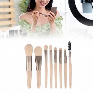 Набір кистей для макіяжу Verdant Touch, 8 штук, портативний професійний набір кистей для тіней з сумкою для зберігання для жінок synthetic.ua - Фото 1