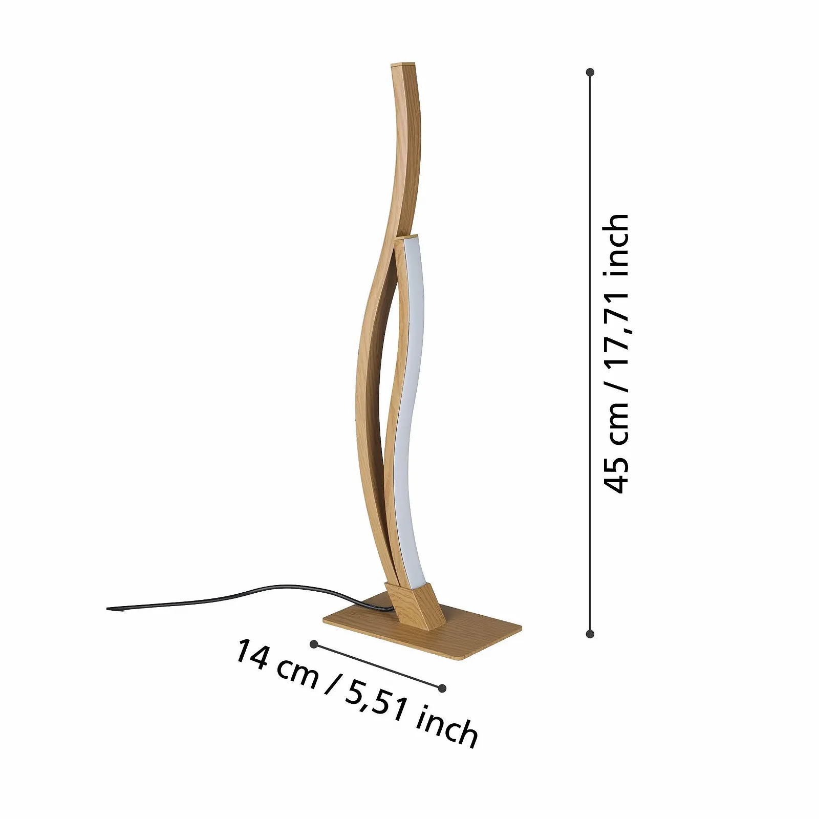 Настольная лампа EGLO Grisolia LED Wood Look 45.5 см, фото №5