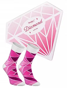 Шкарпетки Rainbow Socks Diamond, рожеві, 1 пара - Фото 1