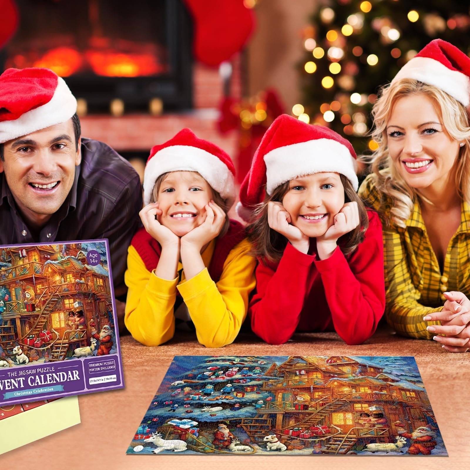 Пазл-адвент-календар Різдвяний 2025 1000 елементів 24 коробки, фото №4