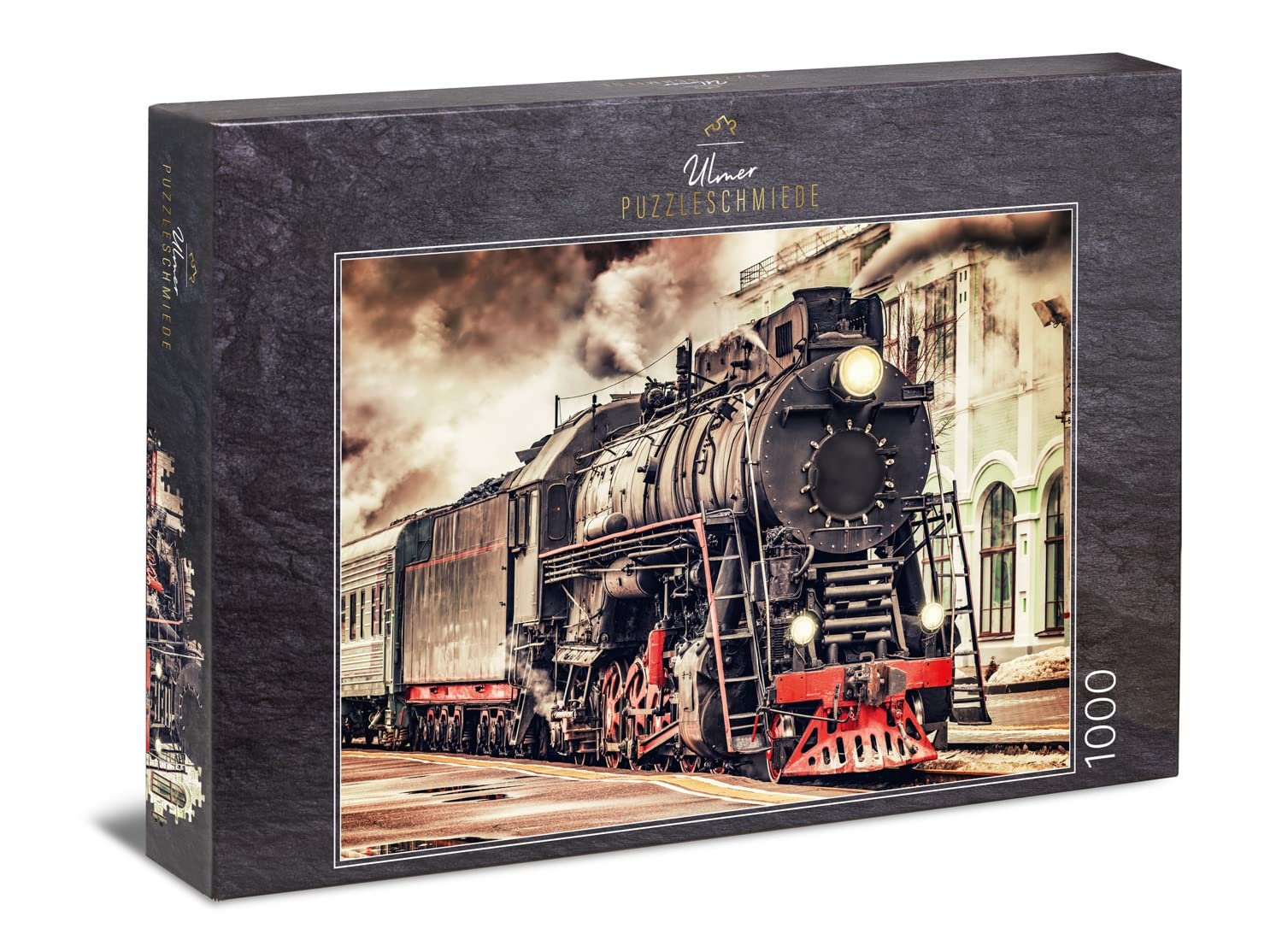 Пазл Ulmer Puzzleschmiede Railroad Classic 1000 деталей Исторический паровоз на вокзале, фото №1