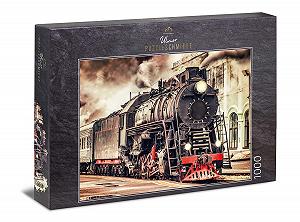 Пазл Ulmer Puzzleschmiede Railroad Classic 1000 деталей Исторический паровоз на вокзале - Фото 1