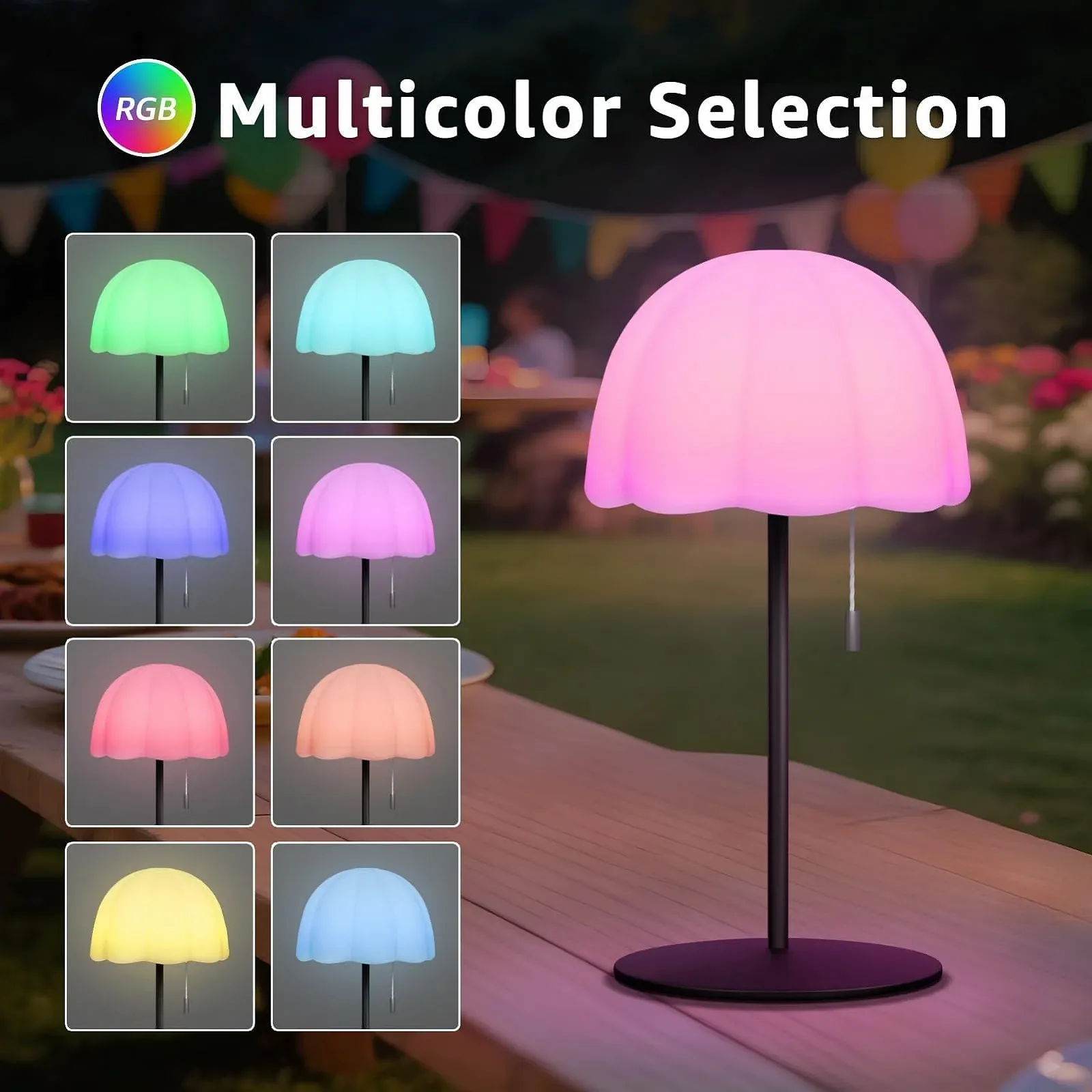 Настільна лампа FUYO Wireless LED акумуляторна димована 8 кольорів IP44, фото №5