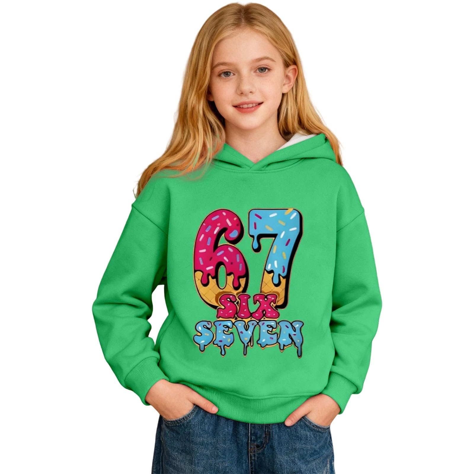 Худі Generisch Для Хлопчиків Дівчаток Толстовка Six Seven, фото №6