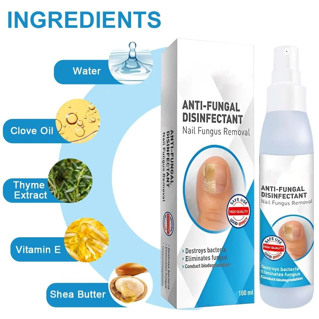 Спрей для догляду за ногами та нігтями 100 мл, фото №3