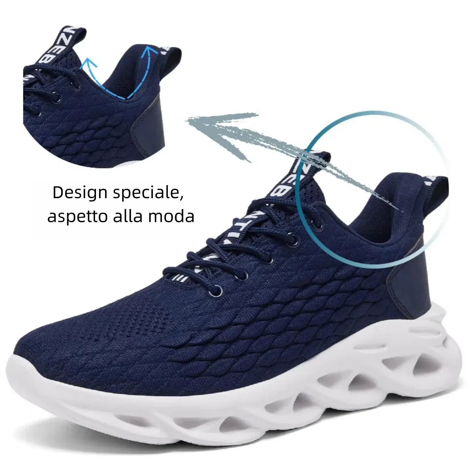 Кросівки TIANZEBEN Спортивні Чоловічі Взуття для бігу Тенісу Ходьби Легкі Дихаючі, фото №4