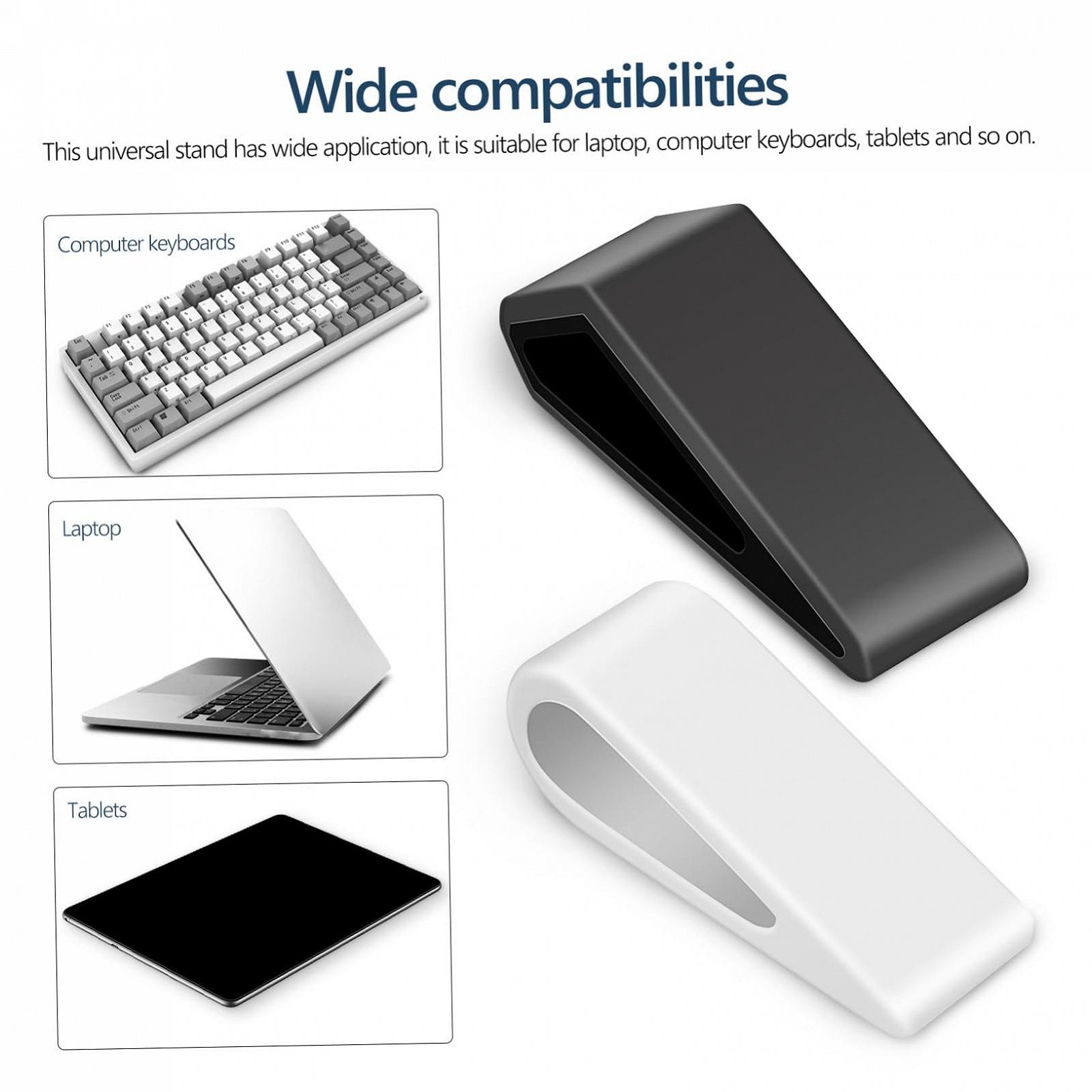 Подставка для ноутбука Sewroro 4 шт. Регулируемая по высоте, вентилируемая подставка для ноутбука для лучшего охлаждения, эргономичная, подходит для ноутбуков, клавиатур и планшетов, белая, фото №3