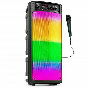 Акустична система Fenton Boombox340 Bluetooth Party з мікрофоном, акумулятором та LED-диско підсвіткою - 120W - Фото 1